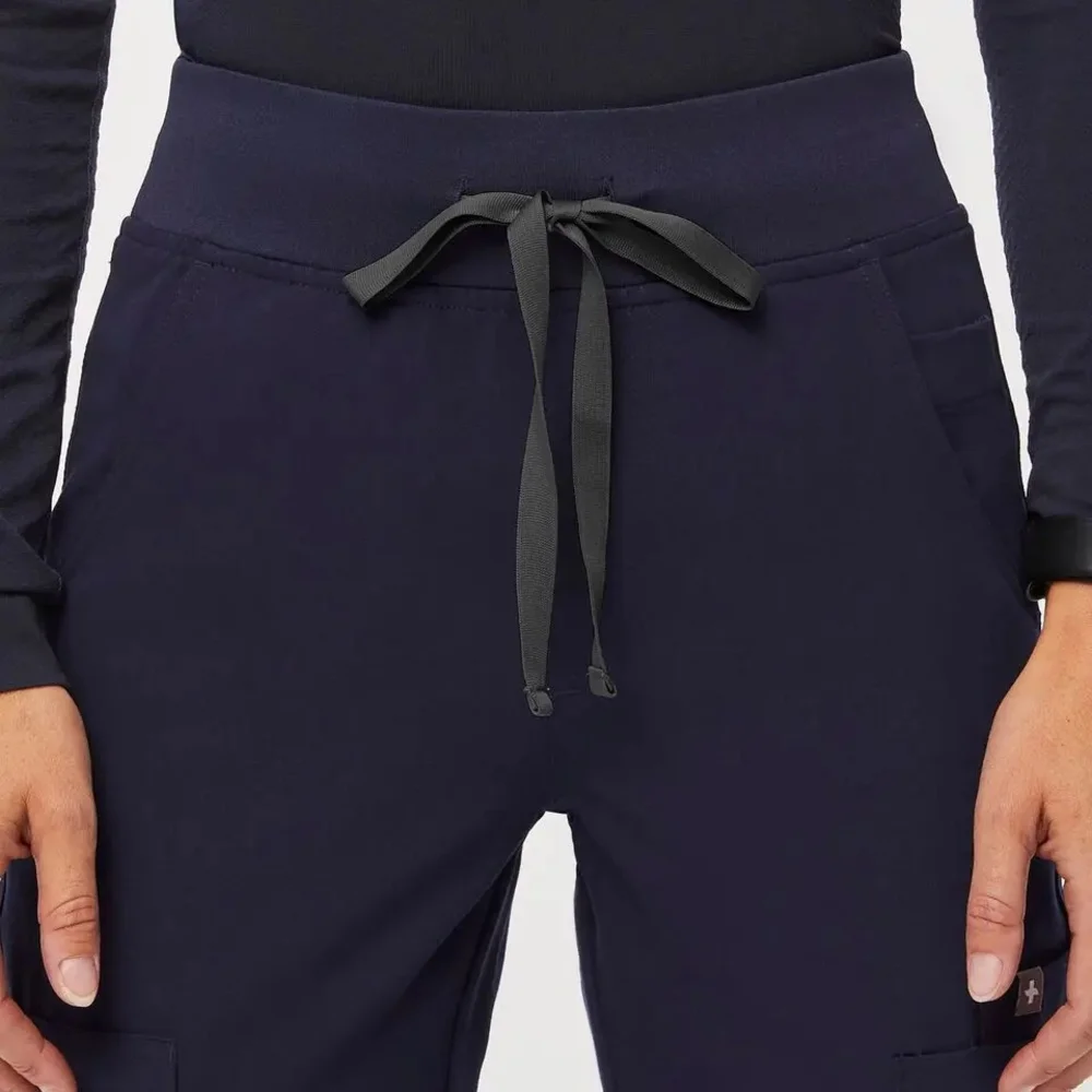 Figs High Waisted Nola Skinny Scrub Pants In Navy - Picture 4 of 8
